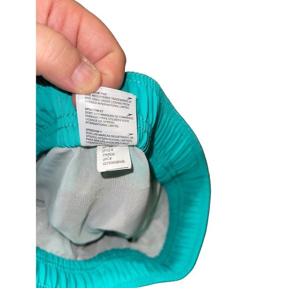 SPEEDO Men's 9" Swim Trunks - Teal/Black Size Small - Picture 7 of 11